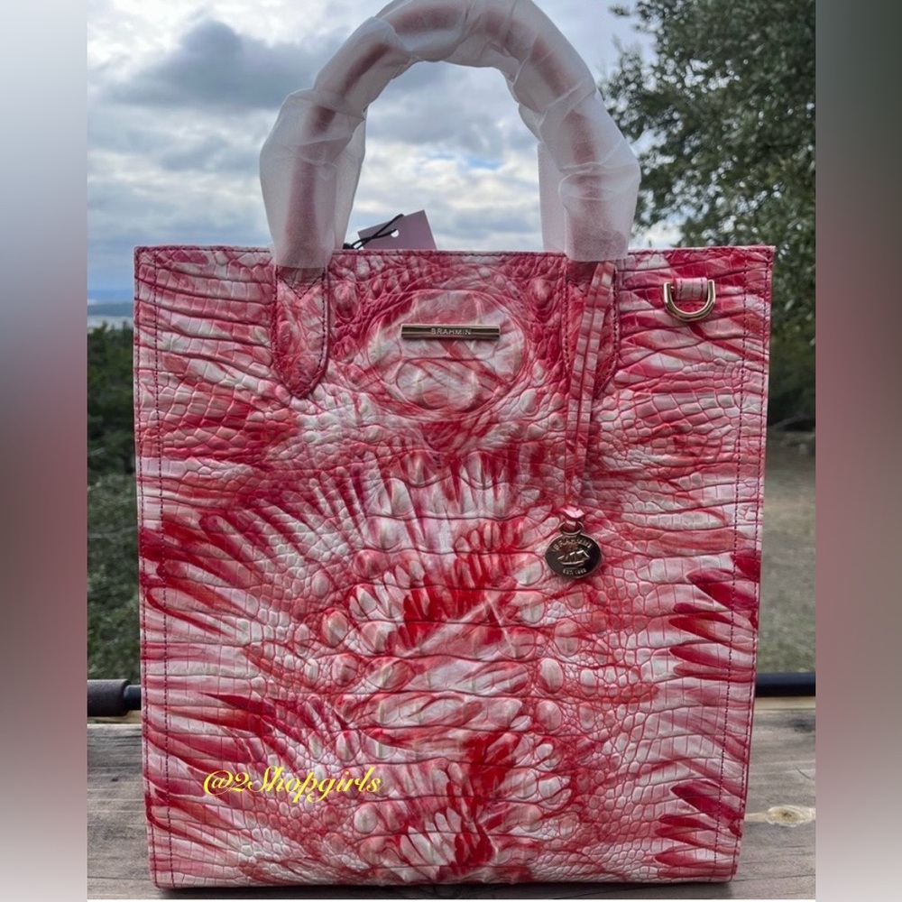 NWT Brahmin Monique Pink Flamingo Melbourne Tote
